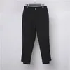 Pantaloni da uomo Dritto Casual Design alla moda Senso Irregolare Taglio asimmetrico Cuciture Allentato Abito a nove punte