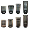 Solar Street Lights Outdoor IP69 Waterproof Flood Lights with Double Sided Charging Dusk to Dawn LED Light for Yard, Parking Lot