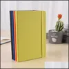 Bloc-notes A6 7 couleurs Bloc-notes Creative Harder Notebook Pu Faux cuir Simple Journal Portable Life Travel Manual Drop Delivery Offic Dh1O8