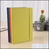 Bloc de notas A6 7 colores Bloc de notas Creative Harder Notebook Pu Faux Leather Simple Journal Portable Life Travel Manual Drop Delivery Offic Dh1O8