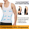 Mäns kroppsformar Mens Mens Slimming Shaper Vest Shirt ABS Abdomen Compression för att dölja Gynecomastia Moobs Workout Tank Tops undertröjor