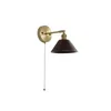 Wall Lamp Brass Black Walnut Nordic Bedroom Bedside Bay Window Balcony B&B El Spotlight Reading Pull Wire Light