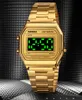 2023 hot seller Women's New Quartz Watch Skmei Fashion Schoolgirl Watch Korean Electronic Watch Hot Sale Luminous Trend Couple Square Small Gold Watch