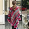 Scarves 2023 Fashion Shawl Women's Outer Wear Autumn And Winter Retro Style Literary Knit Tide Korean Loose Woman Hedging Sweater