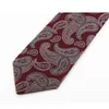 Bow Ties 2023 Luxe Jacquard Paisley voor mannen Hoge kwaliteit 8 cm Red Business Dress Jurtie feest trouwkantoor Mannelijke geschenkdoos