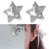 Backs oorbellen Minimalistisch Pentagram Kleur Decor Ear Cuff Oorring voor niet -doorboorde Hip Hop Jewelry Women Girls