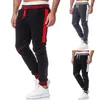 Pantalons pour hommes Pantalons de survêtement pour hommes Couleur unie Patchwork Stripe Taille élastique Cordon Joggers Printemps Automne Coupe ample Cheville Attachée Pantalon S