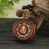 Colares pendentes projeta estilo étnico feito artesanal thangka sangue colar de sândalo de sândalo elefante deus bague