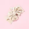 Baby Bow Velvet Headband Girls Haaraccessoires Kleine populaire haarband Solid kleurelasticiteit Hoofdomslag Pink Wit BA04 Q2