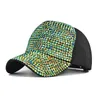 BALL CAPS NIEUWE AANSPUNT MEN MEN Women Baseball Cap Rhinestone gewassen bling vrouwelijke mode snapback zomer zon hoeden dropshipping EP0255 AA220517