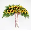 Decorative Flowers 29 Inch Artificial Sunflower Swag Floral Garland For Garden Party Decoration