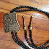 Bow Ties European och American Western Style Bolo Tie "Western Leather Carving Mönster"