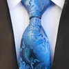 Laço amarra de seda jacquard tecer tie do homem azul amarelo listrado nectie nearce da festa de casamento de negócios 8cm de pescoço formal no pescoço acessórios