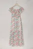 Vestido Maxi Floral Ruffle Off-ombro 2023 HOT NOVO 5538#