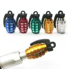 NIEUW 4PCS ALUMINIUM AUTOU GRENADE Legering Banden Cover Air Dust Tyre Truck Bike Wheel Rim Vae stengel Cap