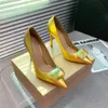 Gianvito Rossi Heels Sandallar Tasarımcı Gelin Ayakkabıları Pompalar 105mm Kristal Dekorasyon Nüfuslu Ayak parmakları Stiletto Pompalar Topuklu Dış Tablo Kadınlar Lüks Elbise Ayakkabı Parti için