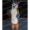 Christmas Brown Long Fur Husky Dog Mascot Costume Cartoon Character Outfit Suit Halloween Party Outdoor Carnival Festival Fancy Dress for Men Women