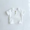 Pyjamas Set Baju Bayi Laki Laki Katun Muslin Anak Anak Musim Panas Atasan Lengan Pendek Kaus Celana Anak 230516