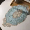 Table Cloth Retro Flannel Cup Party Ins French Pastoral Mat Lace Tea Bedside Decoration Placemat Embroidered Style Tablecloth