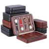 2 4 8 Slot Portable Watch Box Pu Leather Package Organizer Organizer Display Container Storage Molder1257e