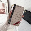 Top Fashion Flower Letter Phone Case for iPhone 15 Plus 14 14pro 13 13pro 12 Pro Max Leather Wallet Flip Pouch Cases Full Protection Magnet Cover iPhone14