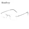 Sonnenbrillenrahmen Krasivyy Brillengestell Männer Europäisches Design Quadratisch Randlos Korrektionsbrillen Brillengestell für Frauen 230516