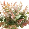 Decoratieve bloemen kunstmatige gras bladeren plastic groene planten nep eucalyptus blad voor huis bruiloftsfeestdecoratieplant