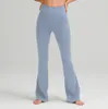 Yoga Lulu Pantaloni svasati da allenamento per donna Pantaloni svasati super elasticizzati a vita alta Leggings Palestra Corsa Abbigliamento sportivo Design traspirante di alta qualità