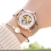 Wristwatches Fashion Skeleton Women Mechanical Watches Female Clock Automatic Self-Wind For Ladies Montre Femme