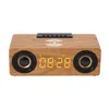 K1 Wireless Charging Wooden Bluetooth Speaker Home Theater Subwoofer Alarm Clock Soundbox Stereo Surround Music Center TV Soundbar