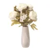 Flores decorativas Simulação européia Peony 42cm Material plástico Material artificial Decoração de casamento de noiva Bouquet atacado #4JY09 WR