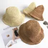 Широкие шляпы ковша женщина летнее соломенное солнце козырек Sunhat Panama Boater Floppy Cap женщина женщина пляж 230517