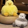 25-55 cm Kreative Kawaii Chubby Puppe Lange Haar Waschbär Plüsch Spielzeug Kissen Gefüllte Weiche Kaninchen Ente Spielzeug Für kinder Mädchen Geburtstag Geschenk