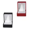 Jewelry Pouches Bags Rings Display Box Storage Soft Velvet Tray Case Holder Stand Show Organiser LED Light Ring