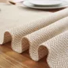 Table Runner Modern Table Runner Simple Nordic Style Beige Table Flag Handmade Tassel Cotton Linen Tablecloth Bed Runners Table Decoration 230517