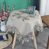 テーブルクロス長方形の小さなレースビンテージテーブルクロスぼろぼろのシックな刺繍カバー結婚式バンケットディナーテーブル