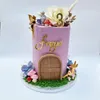 Abastecimento festivo TX PEORONIZADO Fairia acrílica Kit de charme de bolo Cupcake Topper Decoration for Tirthday noivado de casamento chá de bebê par
