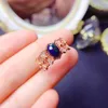 Cluster Rings Engagement Ring Sterling Silver 925 Natural Black Opal Ladies Luxury Gem Jewelry Wedding Gift Boutique