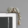 Decoratieve objecten Figurines Hars Elephant Ornament Family Simulation Animal Cartoon Desktop Hanging Kids Room Accessories 230517