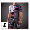 Set da corsa 2024 Maglia da ciclismo manica corta da uomo ad asciugatura rapida Triathlon Compressione Spugna imbottita Tuta di pelle Ropa De Ciclismo Maillot