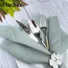 Tovagliolo da tavola 10 pezzi Tovaglioli di stoffa Lino Decorazione di nozze Cucina Casa Tavolo da pranzo Decor Cotone Tessuto country Garza PARTI DECOR WED Personalizzato 230517