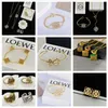 Loe Fashion Collece Bracelet Серьги для новой одежды моды полные алмазные серьги браслеты Классическая золотая серебряная серьга с подарочной коробкой Dupe
