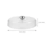 Dijkartikelen Sets rond koepel Cake Cover Box Roestvrij staal Microwave Dessert Cloche Serving Decoratieve pannen Clear display