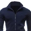 Jackets de jaquetas masculinos bolsos de jaqueta masculino Cardigan Cardigan Masculino Slimttingting Pure Windbreaker Outerwear Fitness Top Fitness