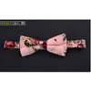 Bow Ties Classic National Flag Adult Flower Creative Bowtie Women Leisure Colorful Cotton Linen Bowknot Star Lipstick Butterfly