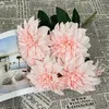 Decorative Flowers 7 Head Simulated Dahlia Chrysanthemum Peony Wedding Hall Flower Arrangement Furniture Placement Living Room Home