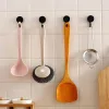 Plastics Self Adhesive Wall Hook Strong Without Drilling Coat Bag Bathroom Door Kitchen Towel Hanger Hooks Home Storage Accessories