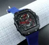 Luxury Men's Watch Sports Silicone Wristband Quartz Watch Timing Designer Style High-kvalitetsklocka