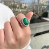 Полоса кольца Vintage Gem Rings Men Men Fashion Agates Stone Howlites Rings Resizable Silver Color Pinger Rings для женщин -ювелирных ювелирных изделий J230517