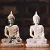 Figuras decorativas Objetos de arenito Buddha estátua artesanato bodhisattva bodhi escultura decoração de casa religiosa feng shui